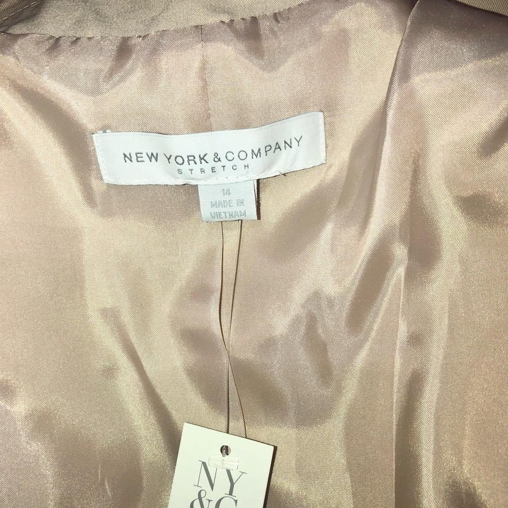 NWT NY&Co. Khaki Blazer Size 14 - Picture 14 of 14